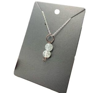Glass silver necklace